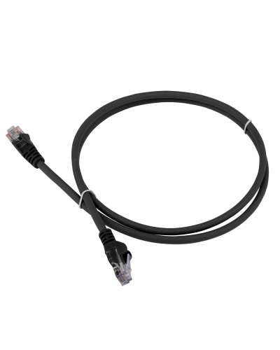 Патч-корд LANMASTER LSZH UTP кат.5e, 0.3 м, черный LANMASTER LAN-PC45/U5E-0.3-BK в Арзамасе Патчкорды (медные) Pintop.ru